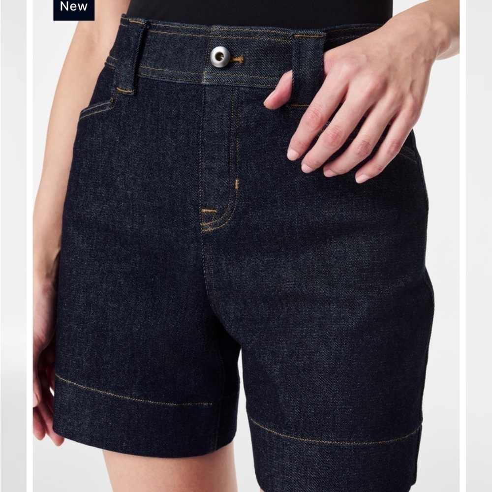 Spanx Denim Trouser Short, 6" COLOR: RAW INDIGO XS NWT - Picture 1 of 5